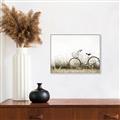 Picture of Leaning Bike  _GroupedProduct_Rectangle_Landscape_Photography _GroupedProduct_Rectangle_Landscape_Canvas_Framed_
