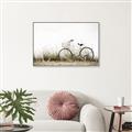 Picture of Leaning Bike  _GroupedProduct_Rectangle_Landscape_Photography _GroupedProduct_Rectangle_Landscape_Canvas_Framed_