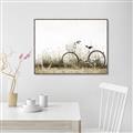 Picture of Leaning Bike  _GroupedProduct_Rectangle_Landscape_Photography _GroupedProduct_Rectangle_Landscape_Canvas_Framed_