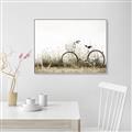 Picture of Leaning Bike  _GroupedProduct_Rectangle_Landscape_Photography _GroupedProduct_Rectangle_Landscape_Canvas_Framed_