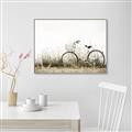Picture of Leaning Bike  _GroupedProduct_Rectangle_Landscape_Photography _GroupedProduct_Rectangle_Landscape_Canvas_Framed_