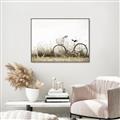 Picture of Leaning Bike  _GroupedProduct_Rectangle_Landscape_Photography _GroupedProduct_Rectangle_Landscape_Canvas_Framed_