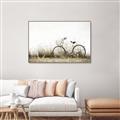 Picture of Leaning Bike  _GroupedProduct_Rectangle_Landscape_Photography _GroupedProduct_Rectangle_Landscape_Canvas_Framed_