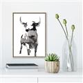 Picture of Ink Bull  _GroupedProduct_Rectangle_Portrait_Canvas_Framed_