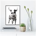 Picture of Ink Bull  _GroupedProduct_Rectangle_Portrait_Canvas_Framed_