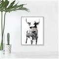Picture of Ink Bull  _GroupedProduct_Rectangle_Portrait_Canvas_Framed_