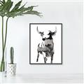 Picture of Ink Bull  _GroupedProduct_Rectangle_Portrait_Canvas_Framed_
