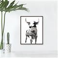 Picture of Ink Bull  _GroupedProduct_Rectangle_Portrait_Canvas_Framed_