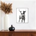 Picture of Ink Bull  _GroupedProduct_Rectangle_Portrait_Canvas_Framed_
