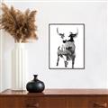 Picture of Ink Bull  _GroupedProduct_Rectangle_Portrait_Canvas_Framed_