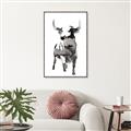 Picture of Ink Bull  _GroupedProduct_Rectangle_Portrait_Canvas_Framed_