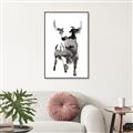 Picture of Ink Bull  _GroupedProduct_Rectangle_Portrait_Canvas_Framed_