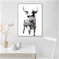 Picture of Ink Bull  _GroupedProduct_Rectangle_Portrait_Canvas_Framed_