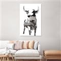 Picture of Ink Bull  _GroupedProduct_Rectangle_Portrait_Unframed_Print_Only_