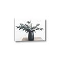 Picture of Black vase with green leafs _GroupedProduct_Rectangle_Landscape_Photography _GroupedProduct_Rectangle_Landscape_Canvas_