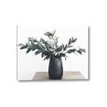 Picture of Black vase with green leafs _GroupedProduct_Rectangle_Landscape_Photography _GroupedProduct_Rectangle_Landscape_Canvas_