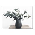 Picture of Black vase with green leafs _GroupedProduct_Rectangle_Landscape_Photography _GroupedProduct_Rectangle_Landscape_Canvas_