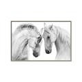Picture of Face Off Horses _GroupedProduct_Rectangle_Landscape_Photography _GroupedProduct_Rectangle_Landscape_Canvas_Framed_