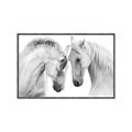 Picture of Face Off Horses _GroupedProduct_Rectangle_Landscape_Photography _GroupedProduct_Rectangle_Landscape_Canvas_Framed_
