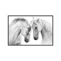 Picture of Face Off Horses _GroupedProduct_Rectangle_Landscape_Photography _GroupedProduct_Rectangle_Landscape_Canvas_Framed_