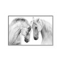 Picture of Face Off Horses _GroupedProduct_Rectangle_Landscape_Photography _GroupedProduct_Rectangle_Landscape_Canvas_Framed_