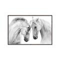Picture of Face Off Horses _GroupedProduct_Rectangle_Landscape_Photography _GroupedProduct_Rectangle_Landscape_Canvas_Framed_
