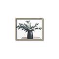 Picture of Black vase with green leafs _GroupedProduct_Rectangle_Landscape_Photography _GroupedProduct_Rectangle_Landscape_Canvas_Framed_