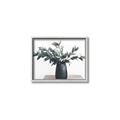 Picture of Black vase with green leafs _GroupedProduct_Rectangle_Landscape_Photography _GroupedProduct_Rectangle_Landscape_Canvas_Framed_