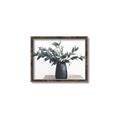 Picture of Black vase with green leafs _GroupedProduct_Rectangle_Landscape_Photography _GroupedProduct_Rectangle_Landscape_Canvas_Framed_