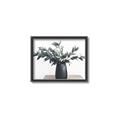 Picture of Black vase with green leafs _GroupedProduct_Rectangle_Landscape_Photography _GroupedProduct_Rectangle_Landscape_Canvas_Framed_