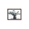 Picture of Black vase with green leafs _GroupedProduct_Rectangle_Landscape_Photography _GroupedProduct_Rectangle_Landscape_Canvas_Framed_