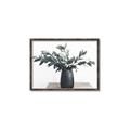 Picture of Black vase with green leafs _GroupedProduct_Rectangle_Landscape_Photography _GroupedProduct_Rectangle_Landscape_Canvas_Framed_