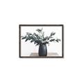 Picture of Black vase with green leafs _GroupedProduct_Rectangle_Landscape_Photography _GroupedProduct_Rectangle_Landscape_Canvas_Framed_