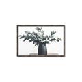Picture of Black vase with green leafs _GroupedProduct_Rectangle_Landscape_Photography _GroupedProduct_Rectangle_Landscape_Canvas_Framed_
