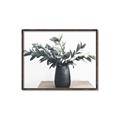 Picture of Black vase with green leafs _GroupedProduct_Rectangle_Landscape_Photography _GroupedProduct_Rectangle_Landscape_Canvas_Framed_