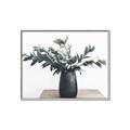 Picture of Black vase with green leafs _GroupedProduct_Rectangle_Landscape_Photography _GroupedProduct_Rectangle_Landscape_Canvas_Framed_