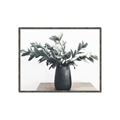 Picture of Black vase with green leafs _GroupedProduct_Rectangle_Landscape_Photography _GroupedProduct_Rectangle_Landscape_Canvas_Framed_