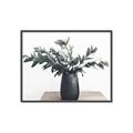 Picture of Black vase with green leafs _GroupedProduct_Rectangle_Landscape_Photography _GroupedProduct_Rectangle_Landscape_Canvas_Framed_