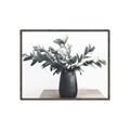 Picture of Black vase with green leafs _GroupedProduct_Rectangle_Landscape_Photography _GroupedProduct_Rectangle_Landscape_Canvas_Framed_