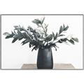 Picture of Black vase with green leafs _GroupedProduct_Rectangle_Landscape_Photography _GroupedProduct_Rectangle_Landscape_Canvas_Framed_
