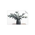 Picture of Black vase with green leafs _GroupedProduct_Rectangle_Landscape_Photography _GroupedProduct_Rectangle_Landscape_Unframed_Print_Only_