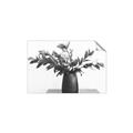 Picture of Black vase with green leafs _GroupedProduct_Rectangle_Landscape_Photography _GroupedProduct_Rectangle_Landscape_Unframed_Print_Only_