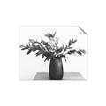Picture of Black vase with green leafs _GroupedProduct_Rectangle_Landscape_Photography _GroupedProduct_Rectangle_Landscape_Unframed_Print_Only_
