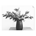 Picture of Black vase with green leafs _GroupedProduct_Rectangle_Landscape_Photography _GroupedProduct_Rectangle_Landscape_Unframed_Print_Only_