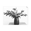 Picture of Black vase with green leafs _GroupedProduct_Rectangle_Landscape_Photography _GroupedProduct_Rectangle_Landscape_Unframed_Print_Only_