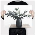 Picture of Black vase with green leafs _GroupedProduct_Rectangle_Landscape_Photography _GroupedProduct_Rectangle_Landscape_Canvas_