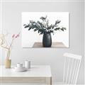 Picture of Black vase with green leafs _GroupedProduct_Rectangle_Landscape_Photography _GroupedProduct_Rectangle_Landscape_Canvas_