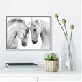 Picture of Face Off Horses _GroupedProduct_Rectangle_Landscape_Photography _GroupedProduct_Rectangle_Landscape_Canvas_Framed_