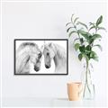 Picture of Face Off Horses _GroupedProduct_Rectangle_Landscape_Photography _GroupedProduct_Rectangle_Landscape_Canvas_Framed_