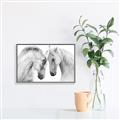 Picture of Face Off Horses _GroupedProduct_Rectangle_Landscape_Photography _GroupedProduct_Rectangle_Landscape_Canvas_Framed_